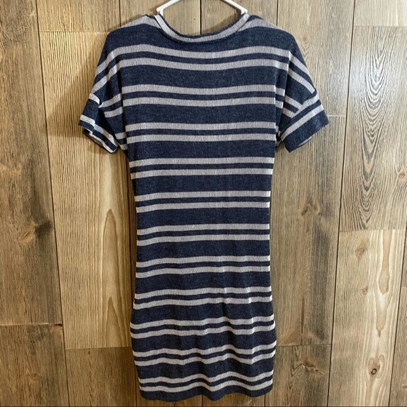 LUSH Striped Knit Tie Front Dress Size Medium - Picture 4 of 4